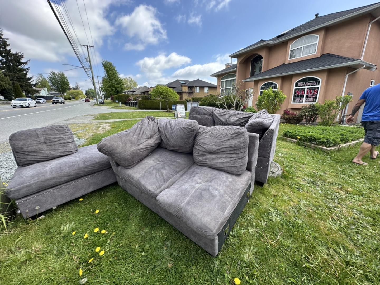 Grey Sectional Sofa - photo 2
