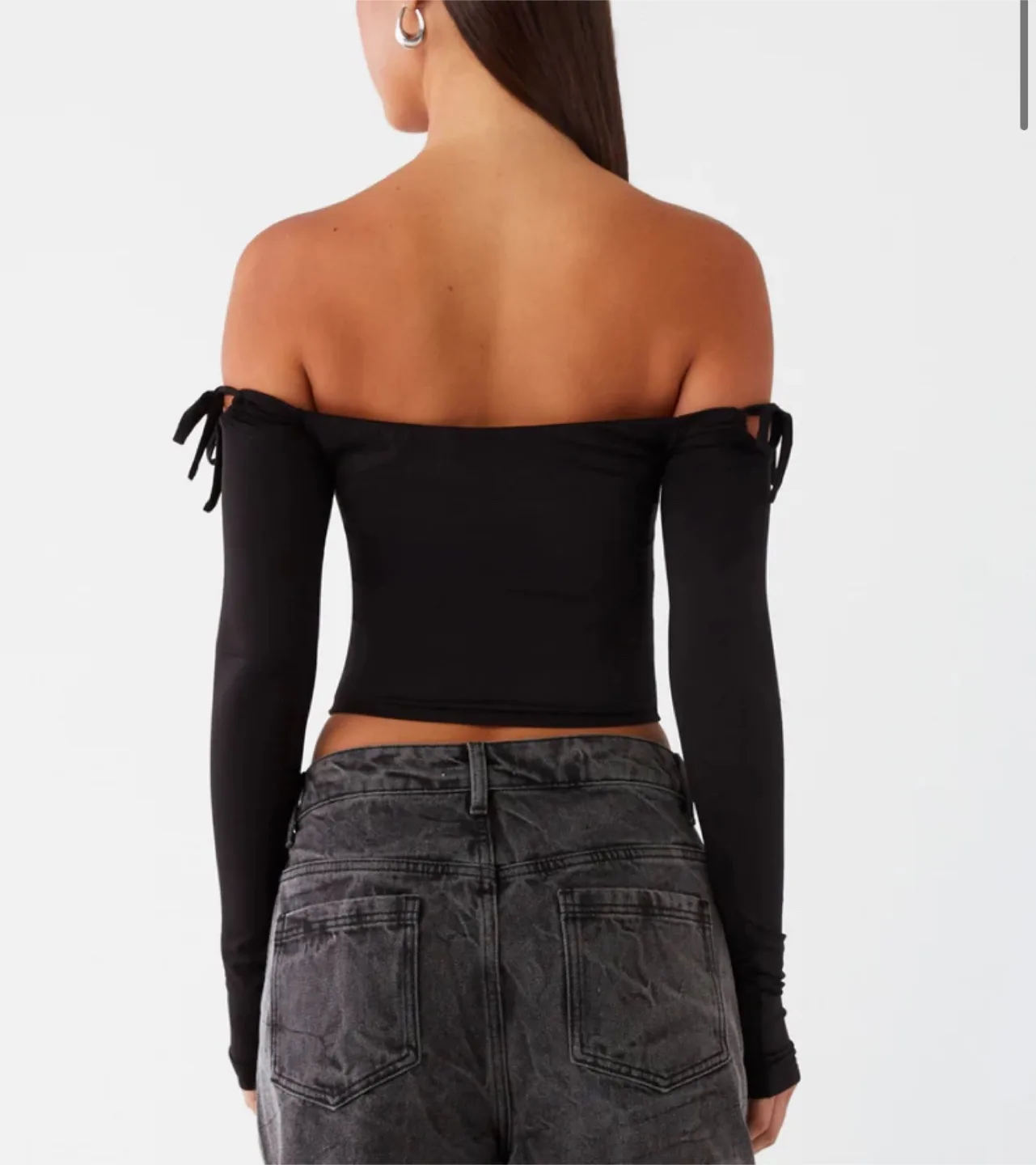NWT Peppermayo | Off-the-Shoulder Long Sleeve Top - US 2 image indicator(3)