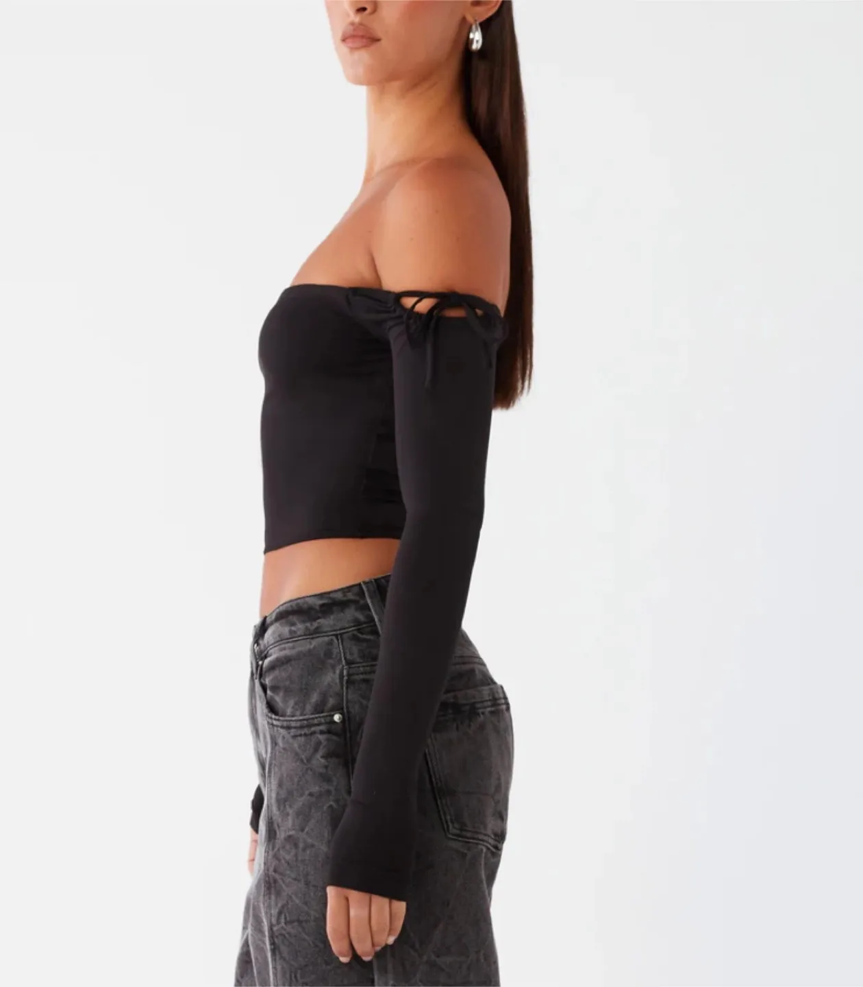 NWT Peppermayo | Off-the-Shoulder Long Sleeve Top - US 2 image indicator(2)