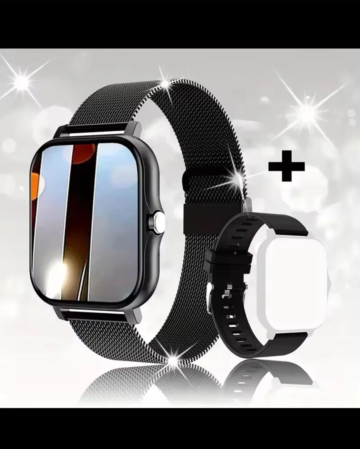 Smartwatch with Two Bands - Black