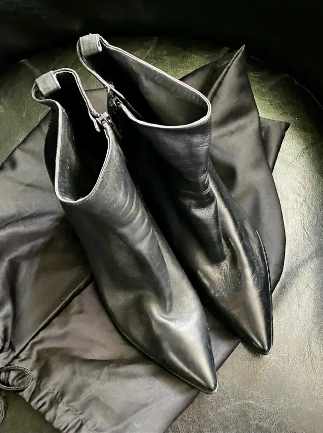 Black Leather Ankle Boots thumbnail