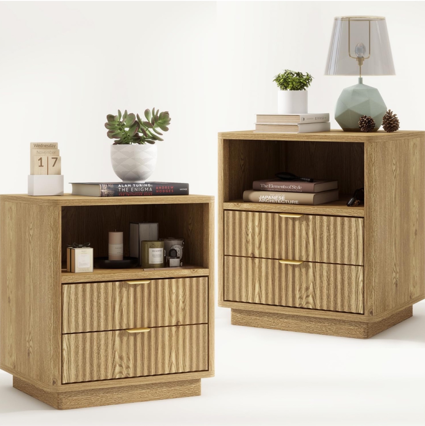Modern Two-Drawer Nightstand - photo 4