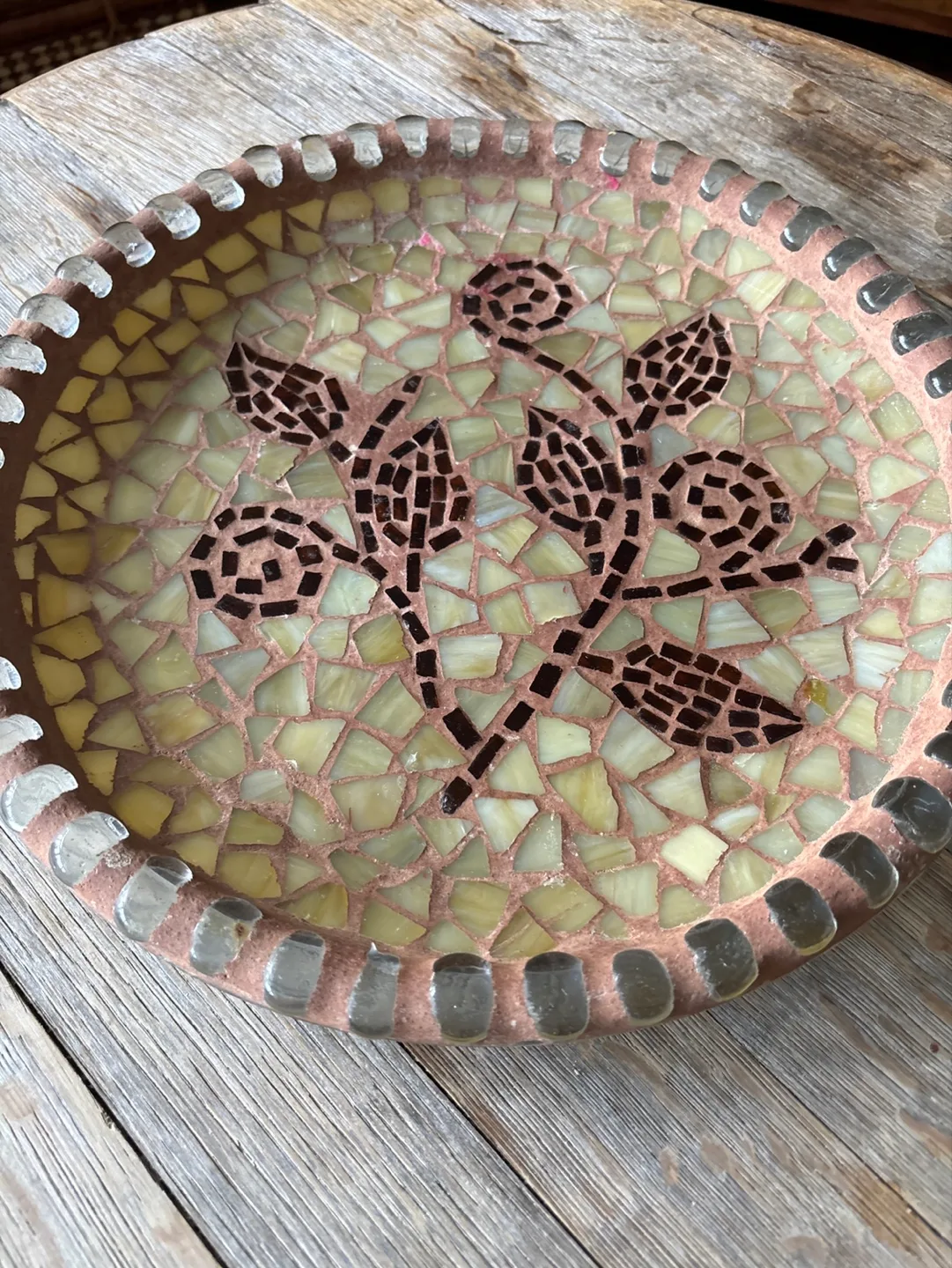 Pier Imports Unique Mosaic Tile Decorative Plate thumbnail