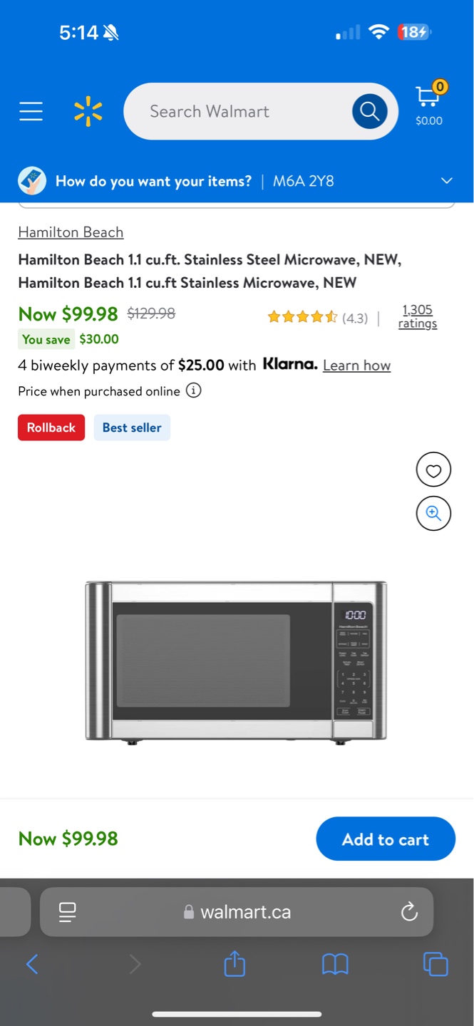 Hamilton Beach 1.1 cu.ft. Stainless Steel Microwave - photo 5