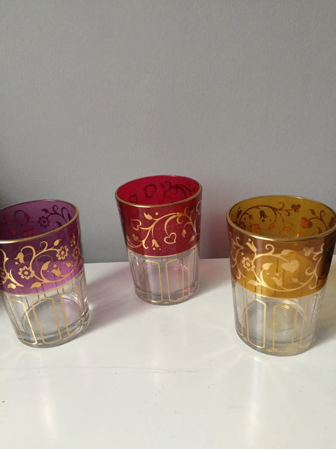 Set of Moroccan tea glass votive holders image indicator(2)