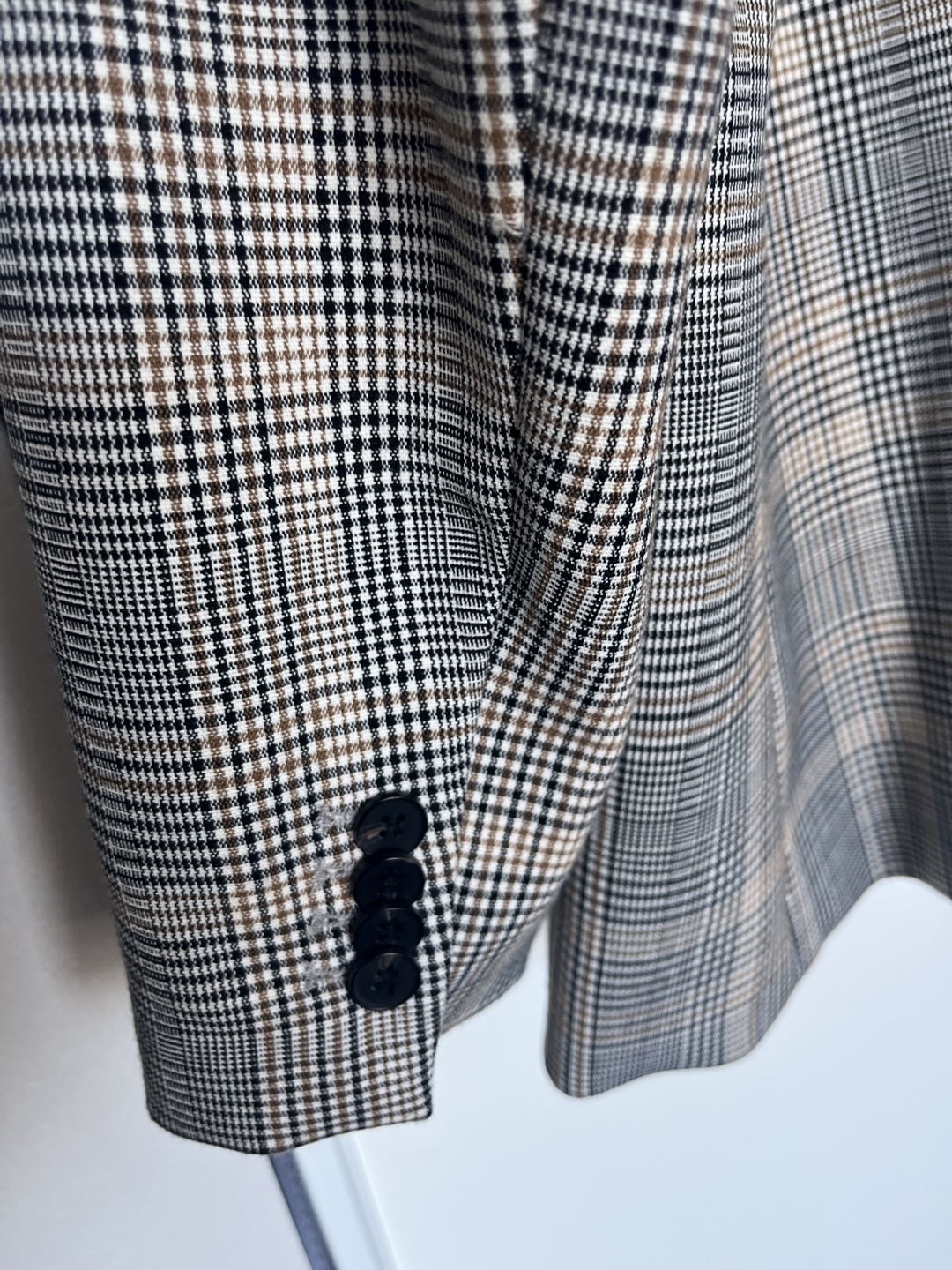 H&M Brown and Beige Plaid Blazer Size 16 - photo 4