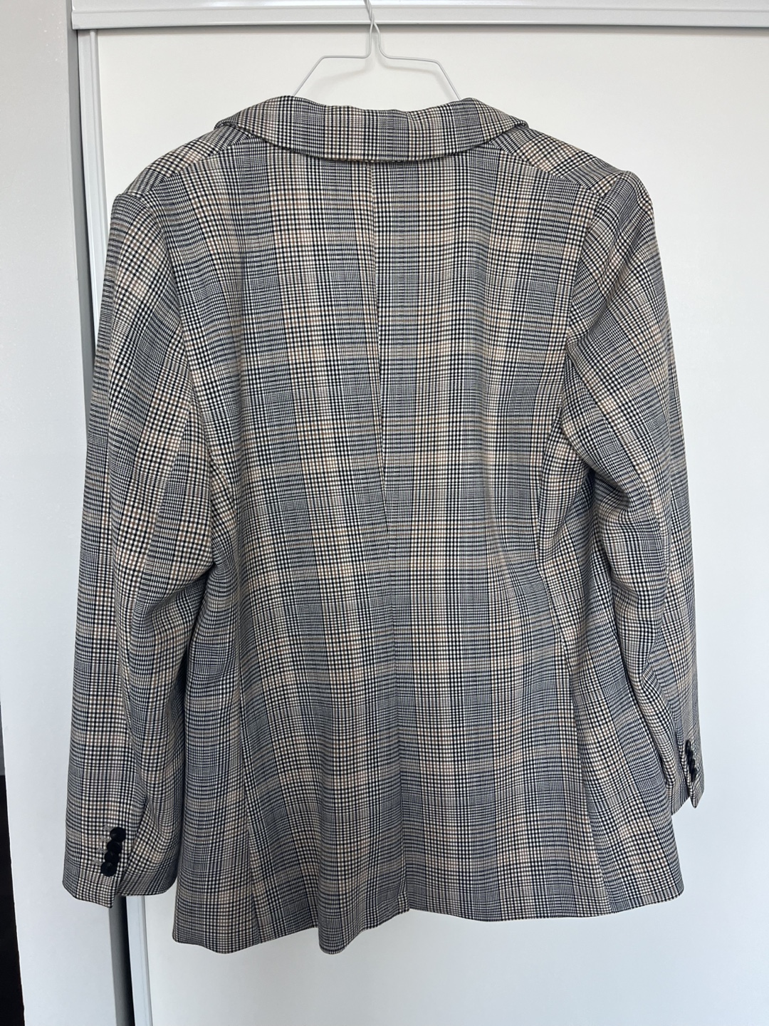 H&M Brown and Beige Plaid Blazer Size 16 - photo 3