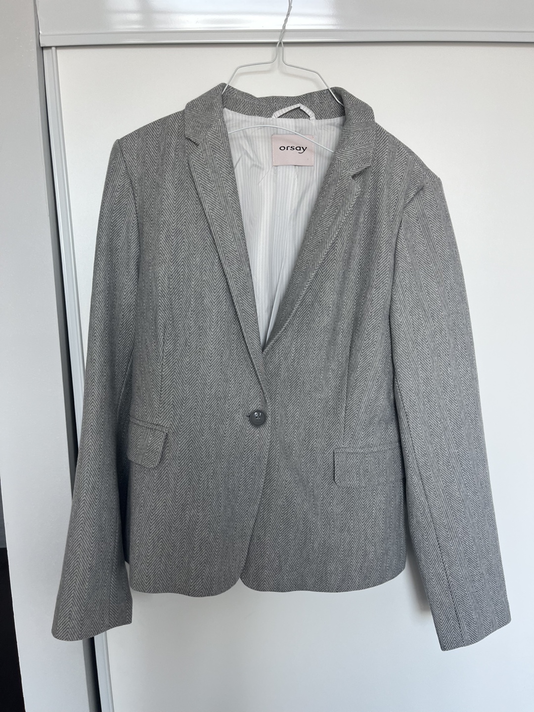 Orsay Grey Herringbone Blazer