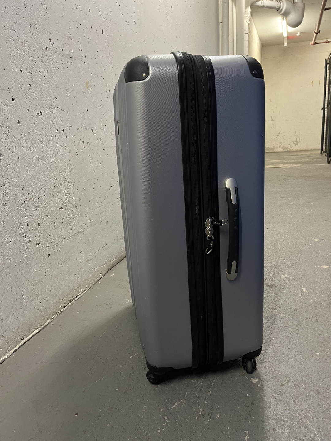 Large Silver Suitcase with Wheels - photo 3