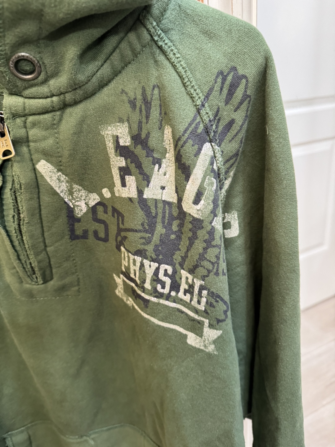 Men's American Eagle Outfitters Green Hoodie - photo 5