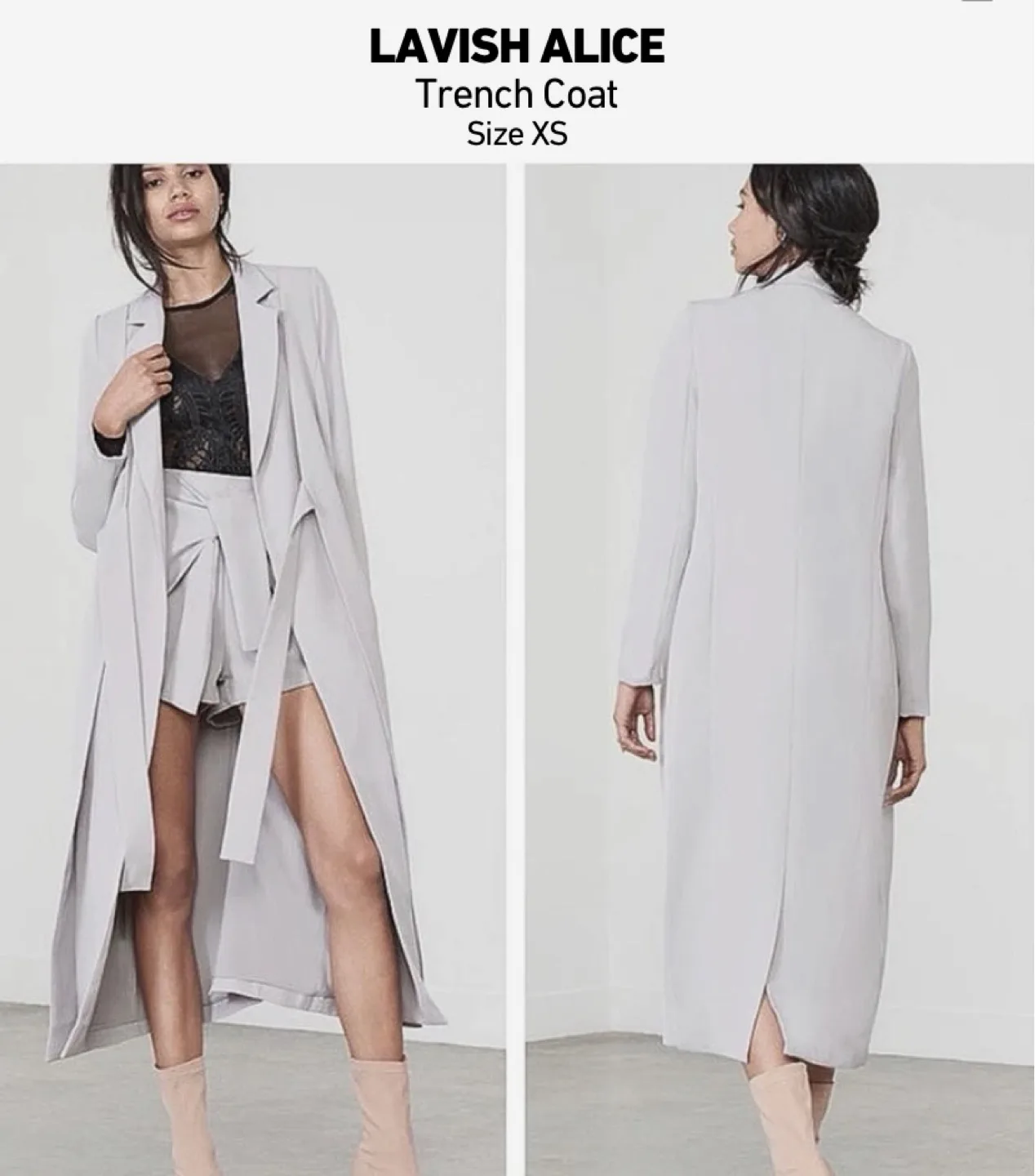 🌷 Lavish Alice Sage Green Trench Coat 💚 image indicator(6)