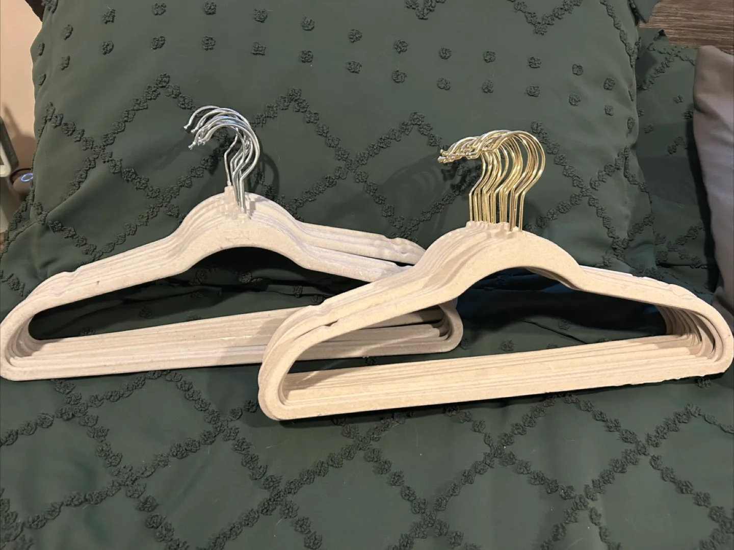 Bulk Velvet Hangers - Beige thumbnail