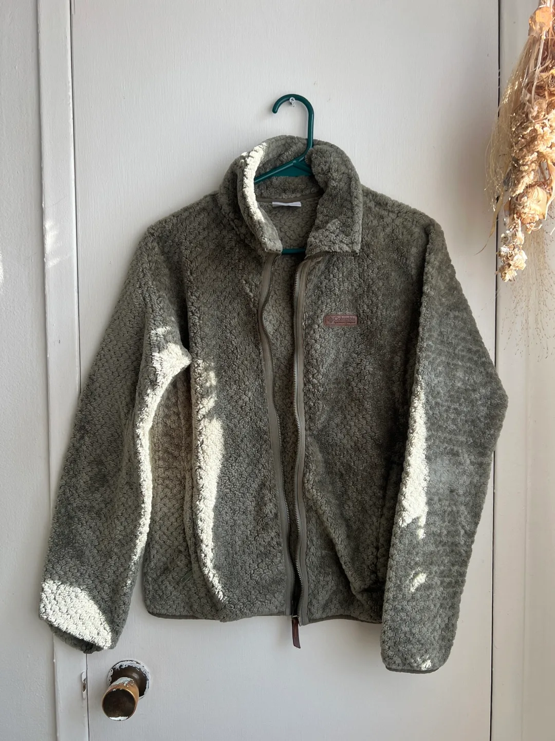 Green Columbia Fuzzy Fleece Jacket thumbnail