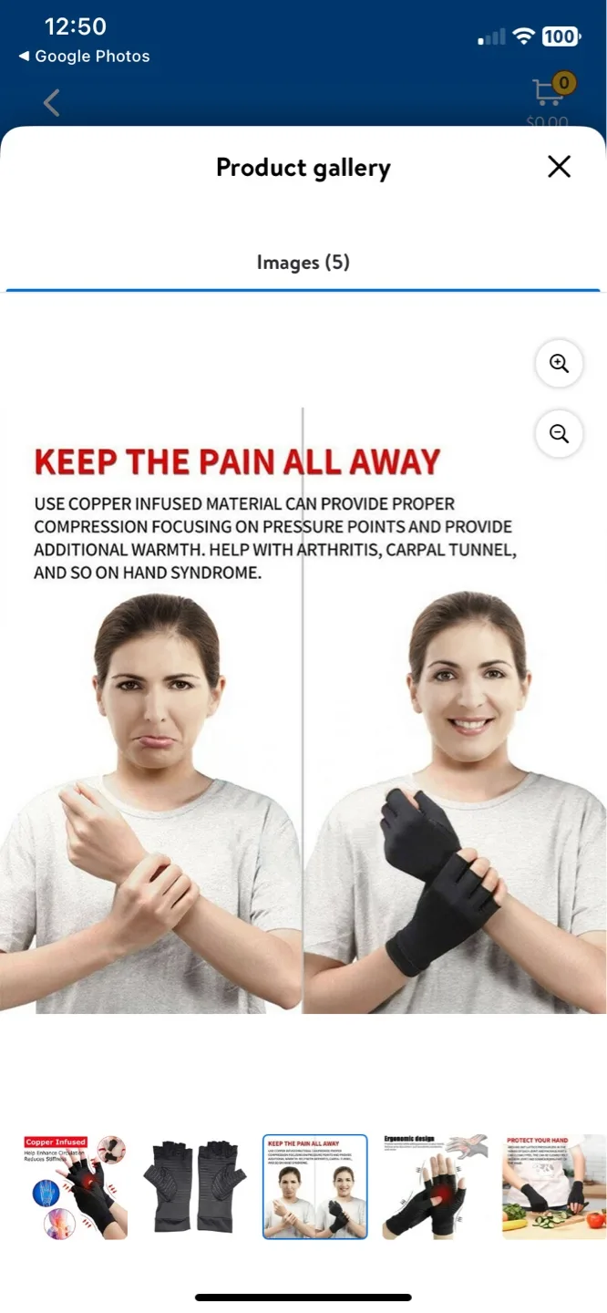 Arthritis Gloves - Medium size image indicator(6)