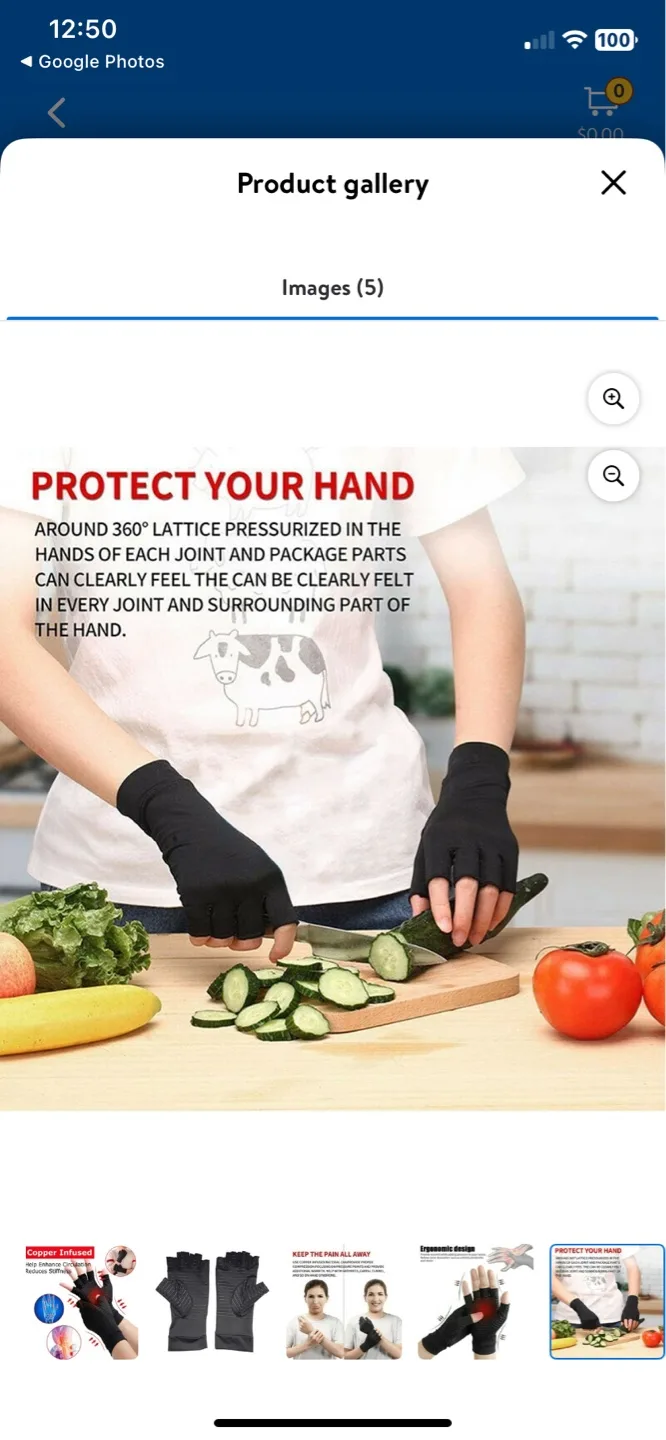 Arthritis Gloves - Medium size image indicator(8)