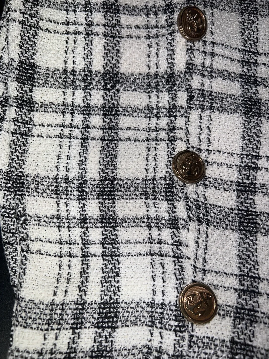 Black and White Tweed Mini Skirt image indicator(2)