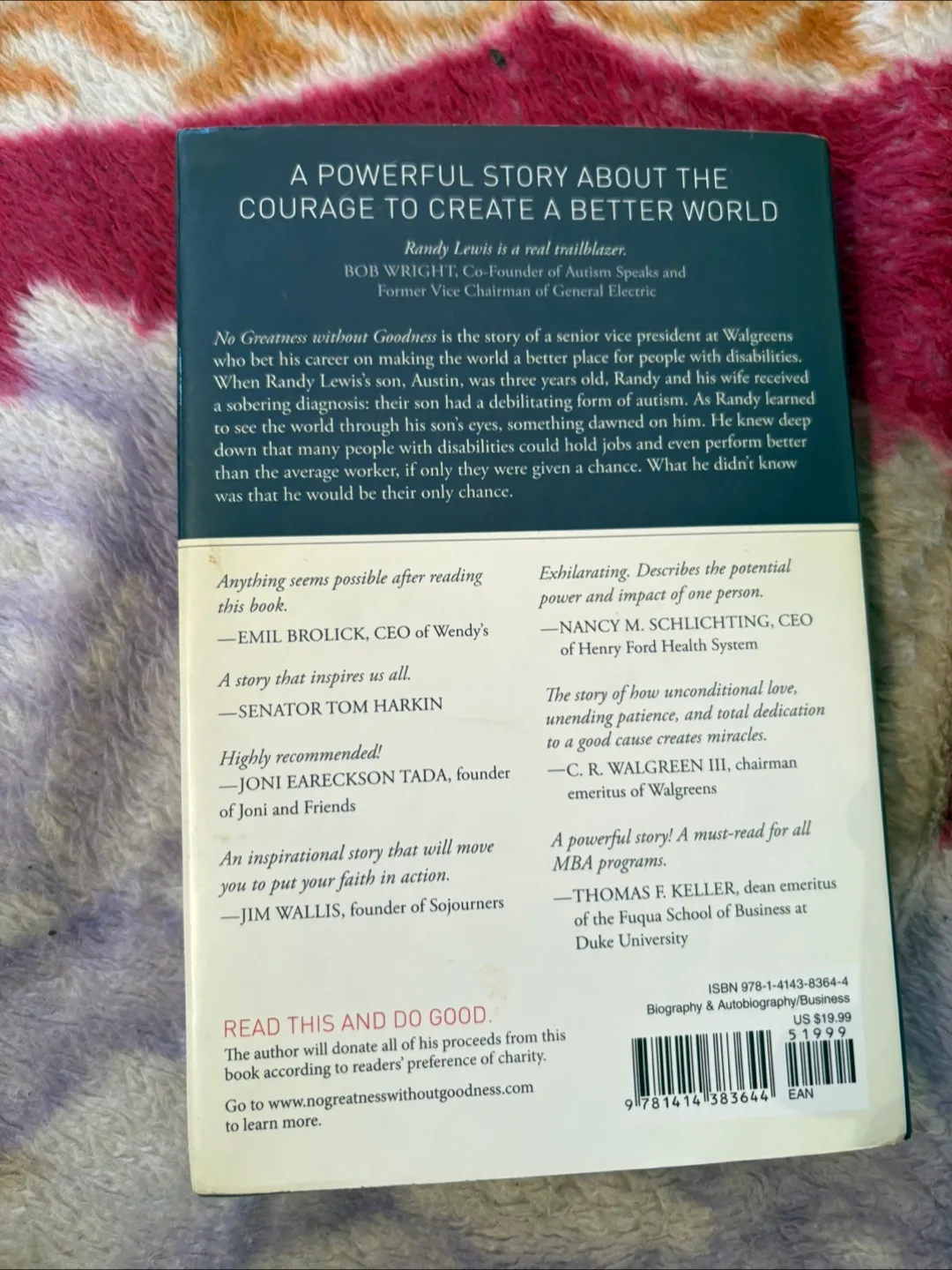 No Greatness Without Goodness by Randy Lewis Hardcover Book image indicator(2)