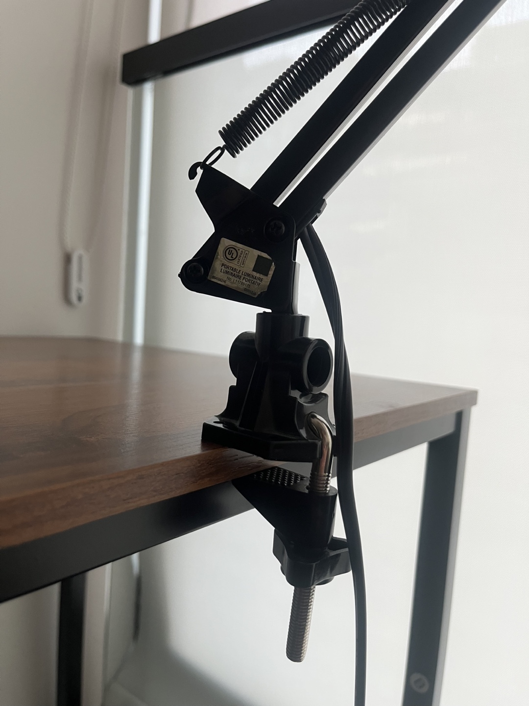 Black Adjustable Desk Lamp with Clamp - photo 2