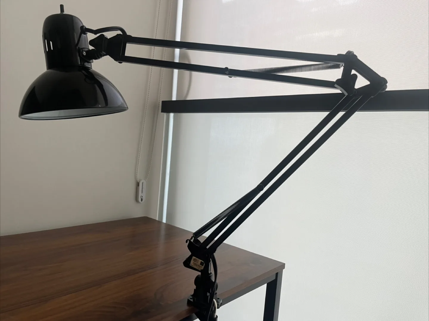 Black Adjustable Desk Lamp with Clamp thumbnail