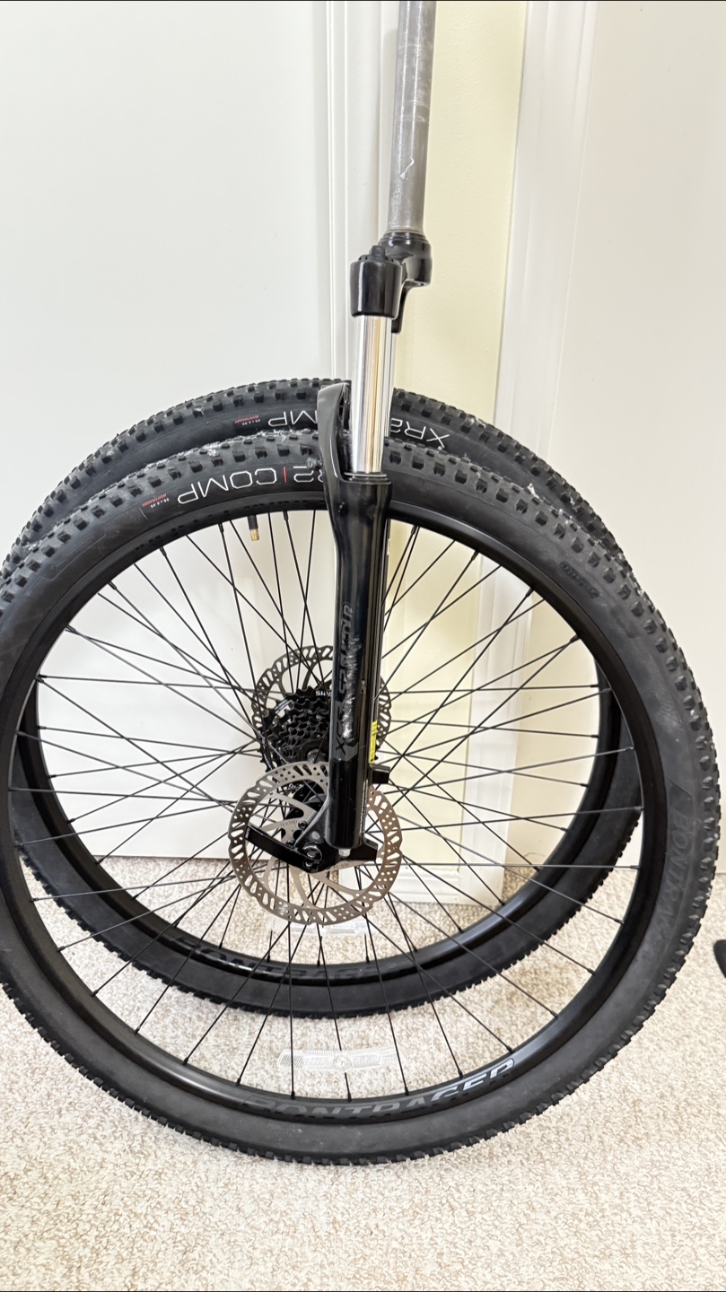 Mountain Bike Wheels, Fork, Handlebars & Seat - photo 2
