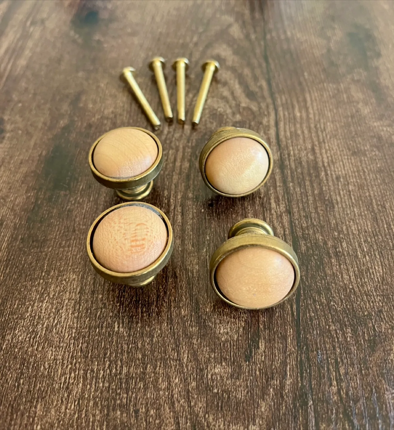 4 Brass Drawer Knobs thumbnail