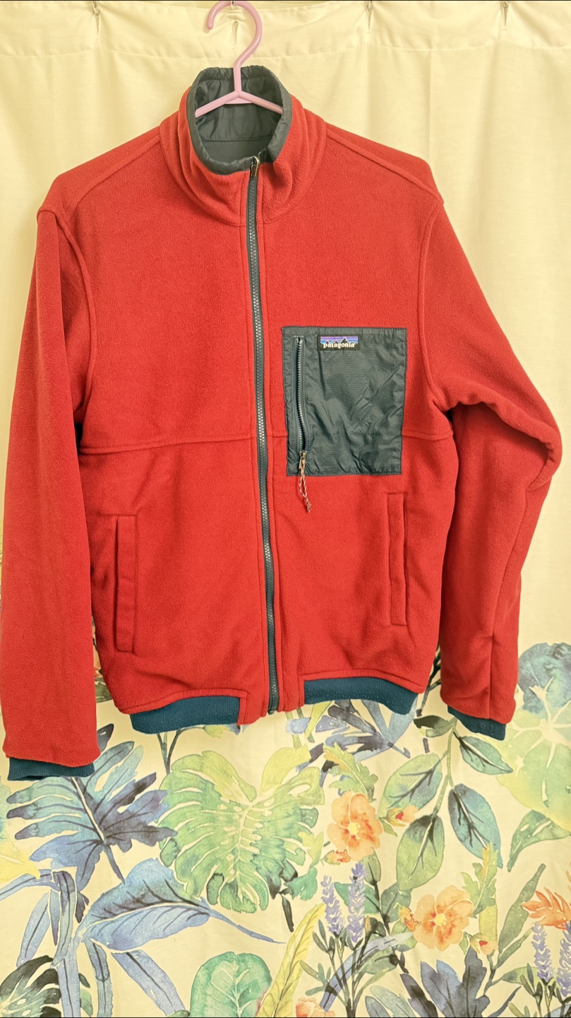 Patagonia Reversible Fleece Jacket - Red/Grey Reversible - photo 3