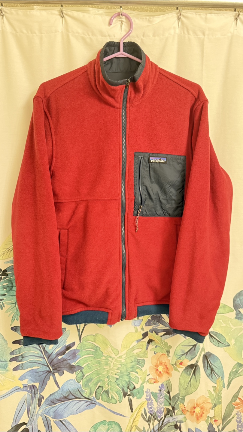 Patagonia Reversible Fleece Jacket - Red/Grey Reversible - photo 2