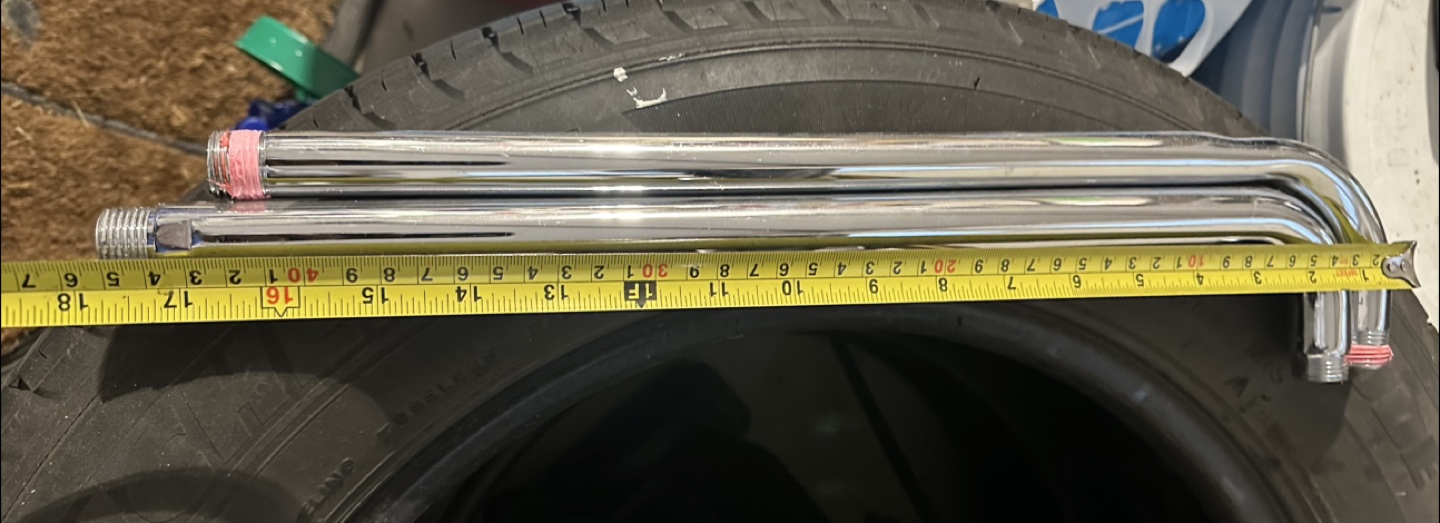 Pair of Chrome Shower Arms