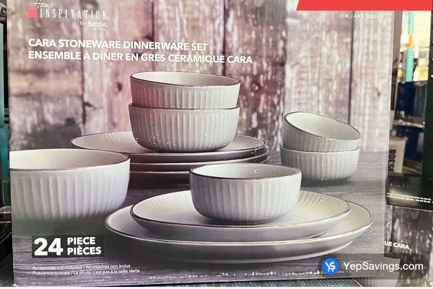 New Home Inspiration Safdie 24 Pcs Cara Stoneware Dinnerware Set - photo 3