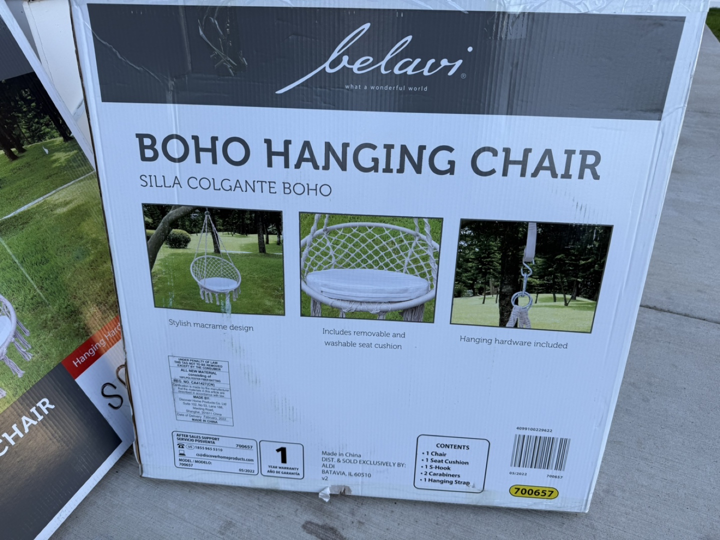 Belavi Boho Hanging Chair - New in Box - photo 2