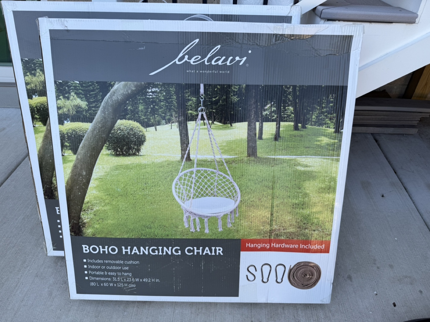 Belavi Boho Hanging Chair - New in Box