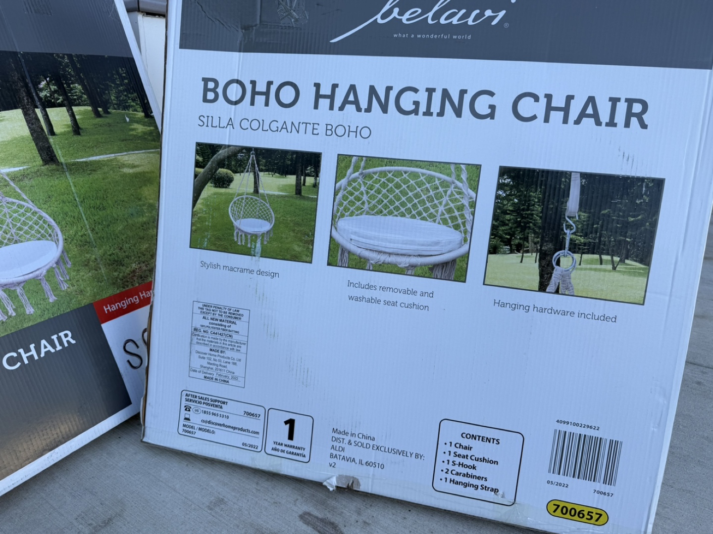 Belavi Boho Hanging Chair - New in Box - photo 3