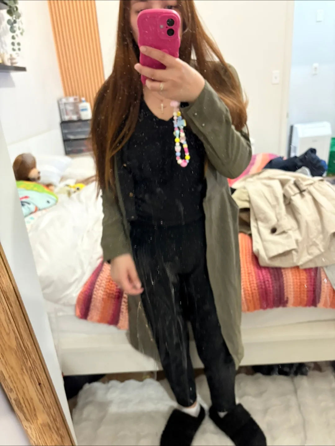 Olive Green Long Dress / Cardigan image indicator(2)