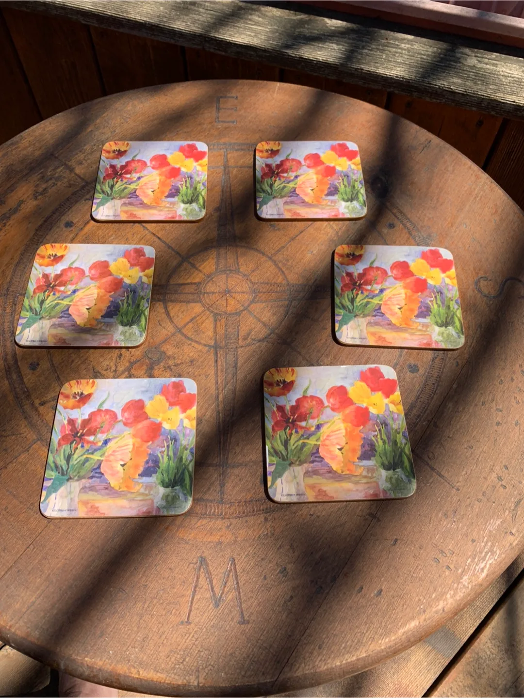 Set of 6 Seagull Studios Coasters - Tulips image indicator(6)