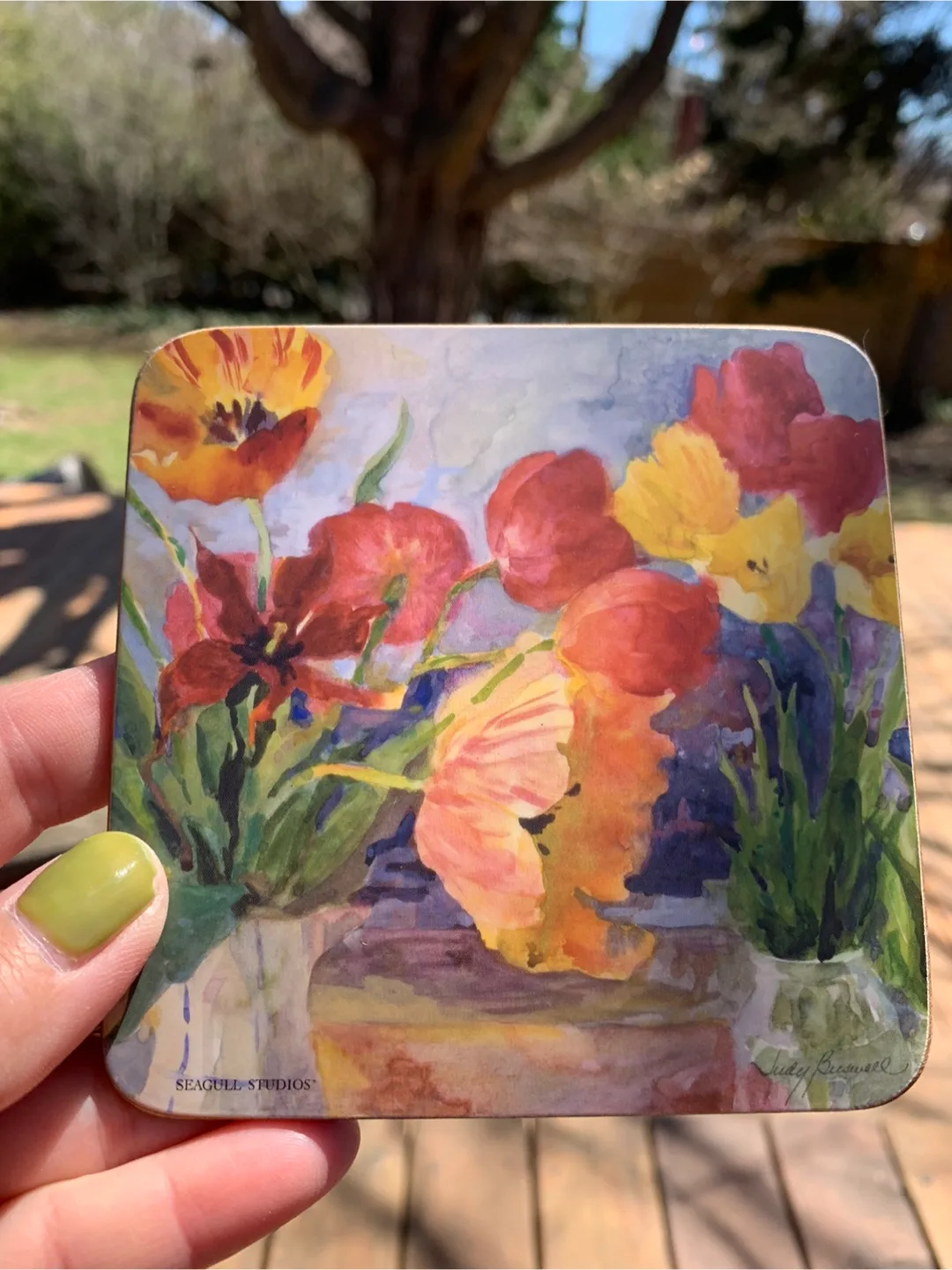 Set of 6 Seagull Studios Coasters - Tulips image indicator(2)