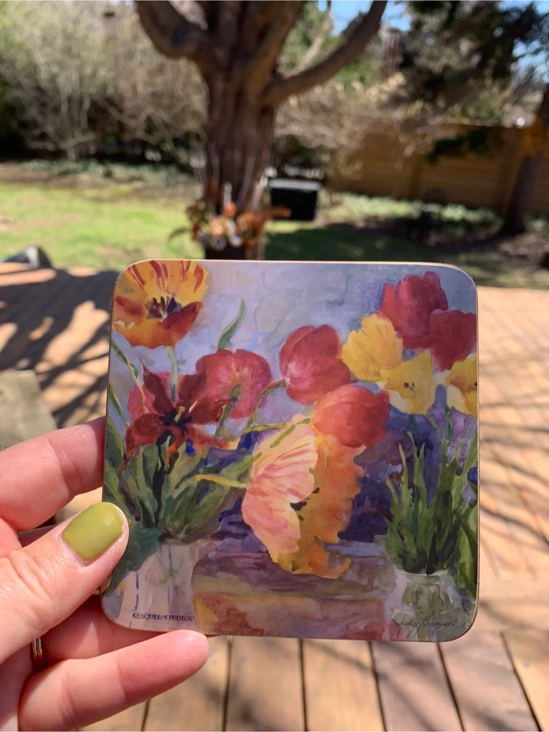 Set of 6 Seagull Studios Coasters - Tulips image indicator(4)