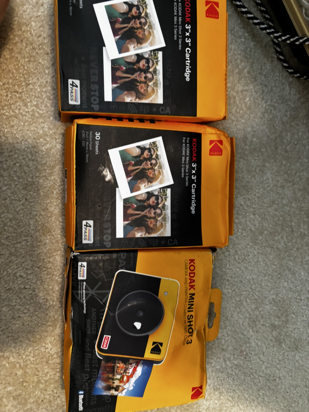 Kodak Mini Shot 3 Retro Yellow Instant Camera + Film - photo 2