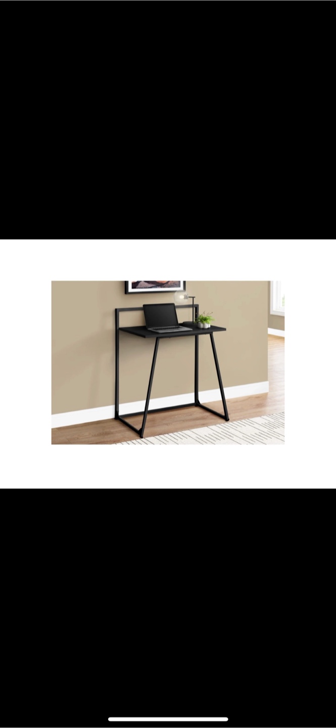 Small Writing Desk - Black Metal Frame - photo 2