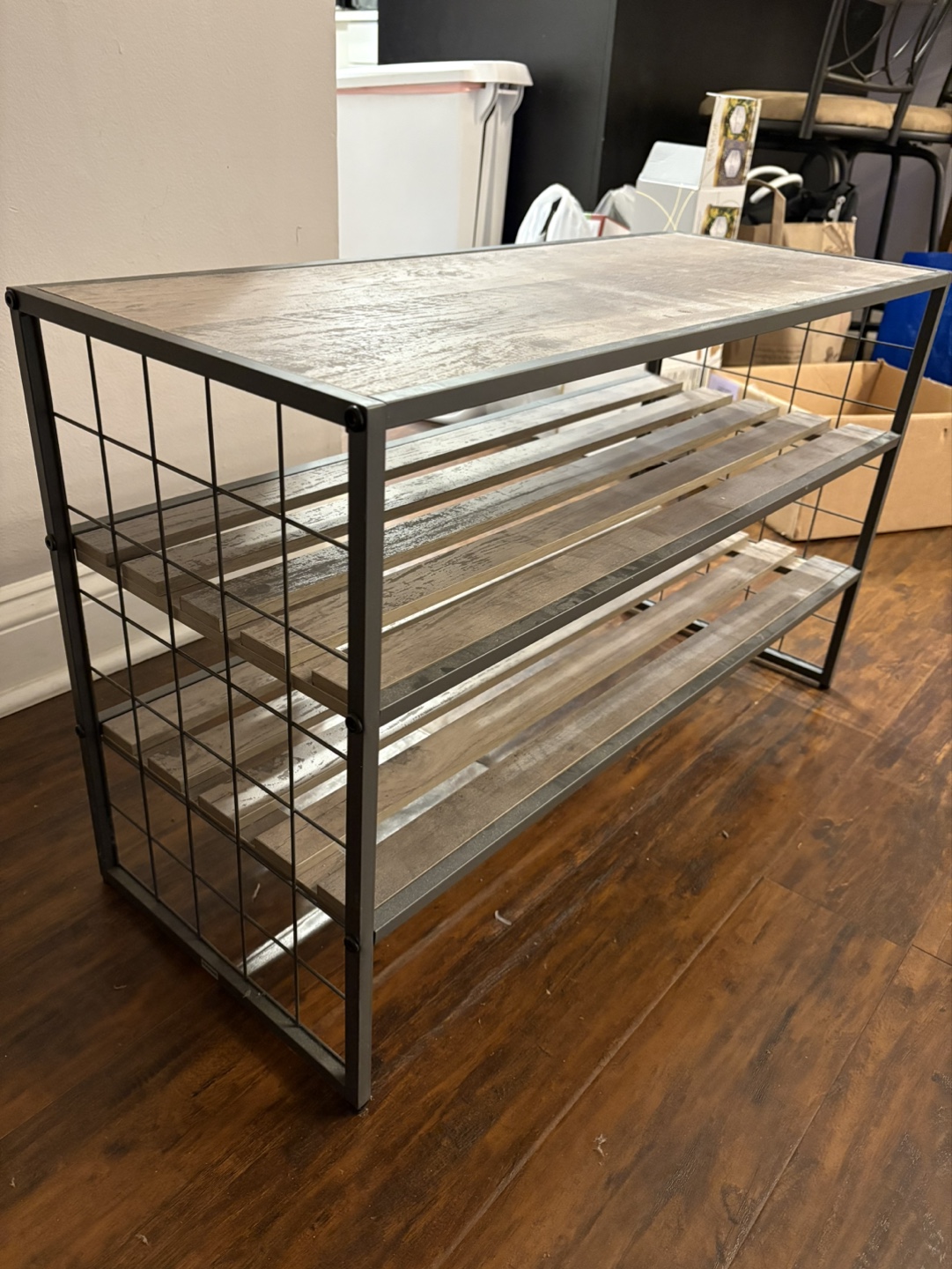 3-Tier Shoe Rack - Industrial Style - photo 3
