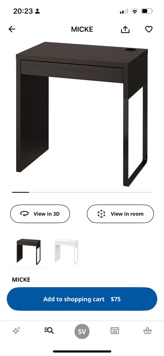 IKEA MICKE Desk - Black-Brown - photo 2
