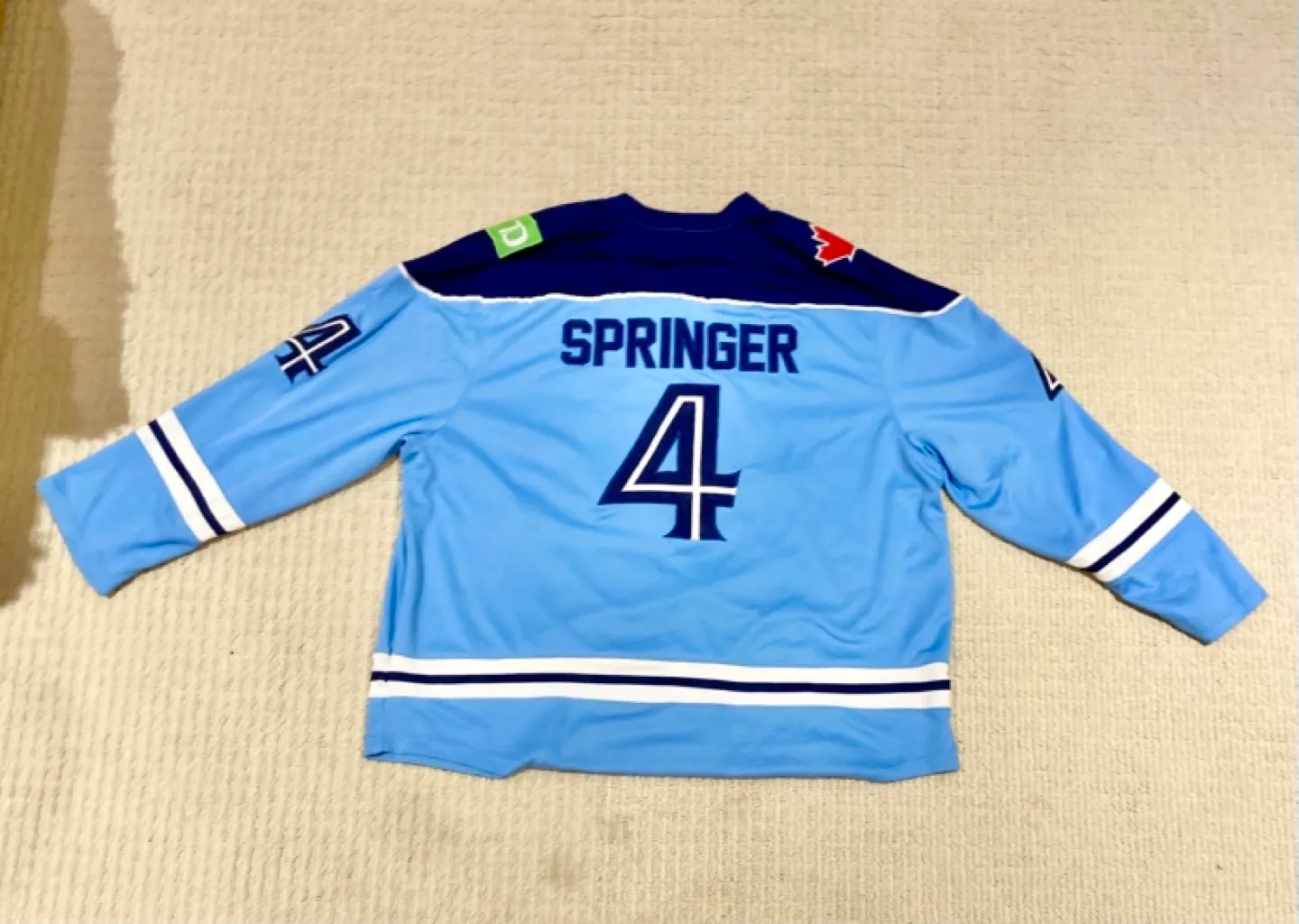 Toronto Blue Jays George Springer #4 hockey jersey image indicator(2)