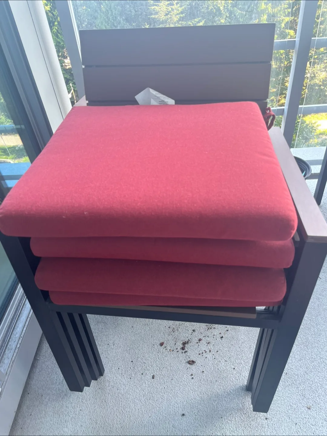 Outdoor Patio Set: 4 Chairs, Table, Cushions & Cover image indicator(2)