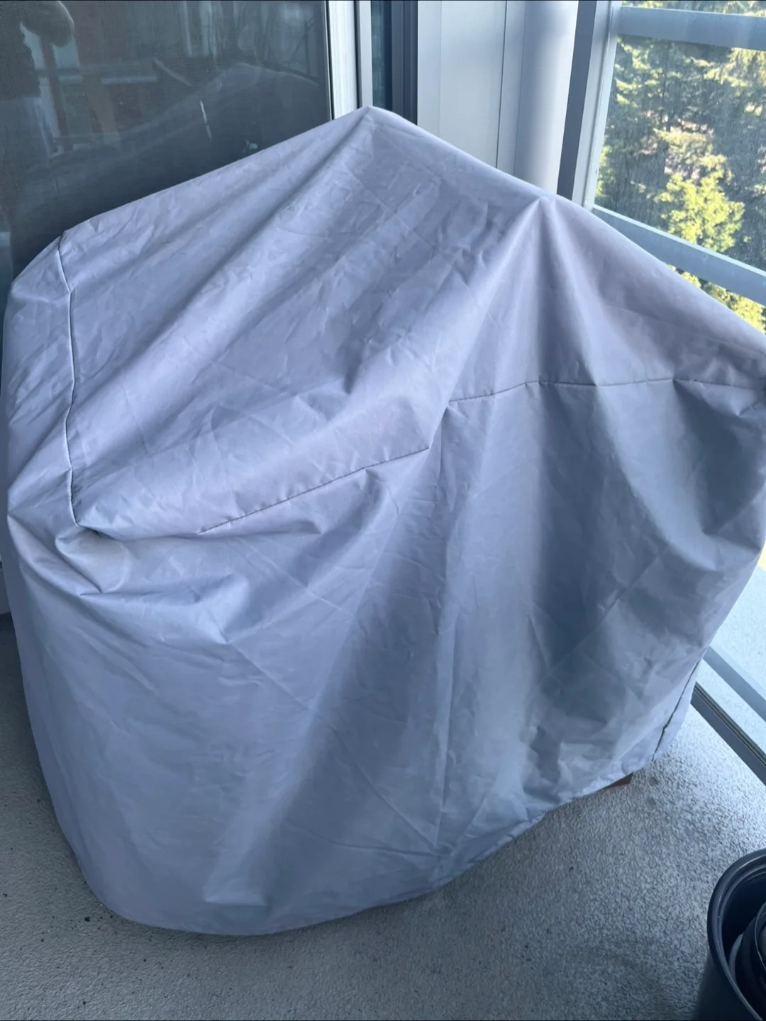 Outdoor Patio Set: 4 Chairs, Table, Cushions & Cover image indicator(3)