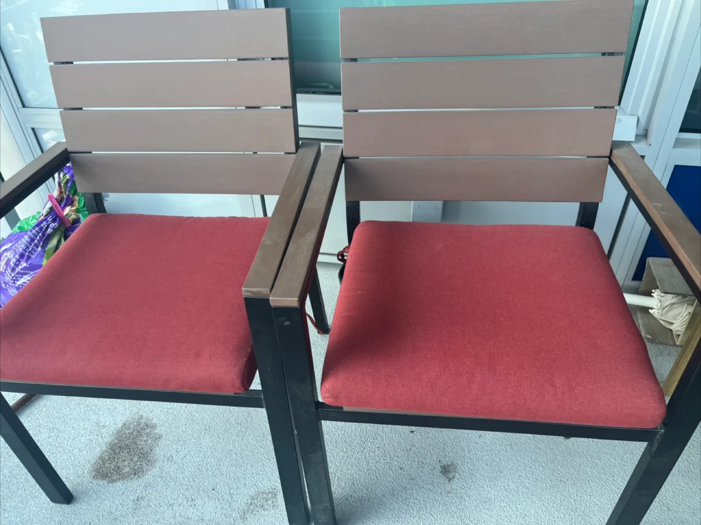 Outdoor Patio Set: 4 Chairs, Table, Cushions & Cover image indicator(4)