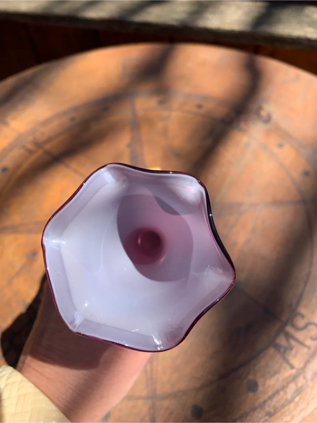 Vintage Murano-style Glass Vase with Handle image indicator(3)