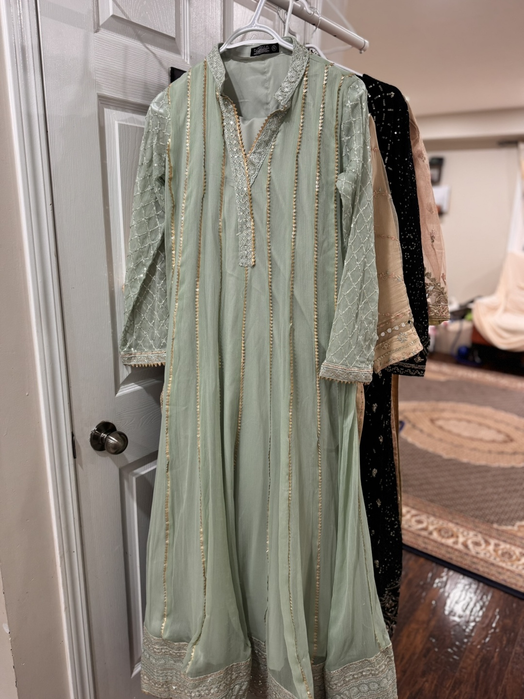 Mint Green Embroidered Pakistani Shalwar Kameez