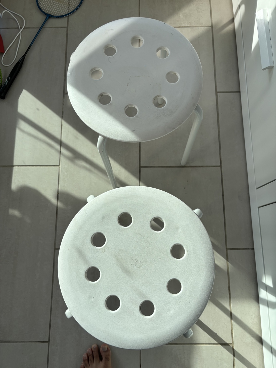 Pair of IKEA Marius Stools - White - photo 3