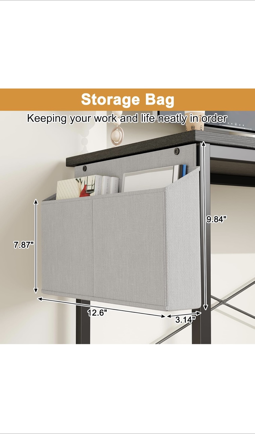 L-Shaped Computer Desk with Storage - photo 5
