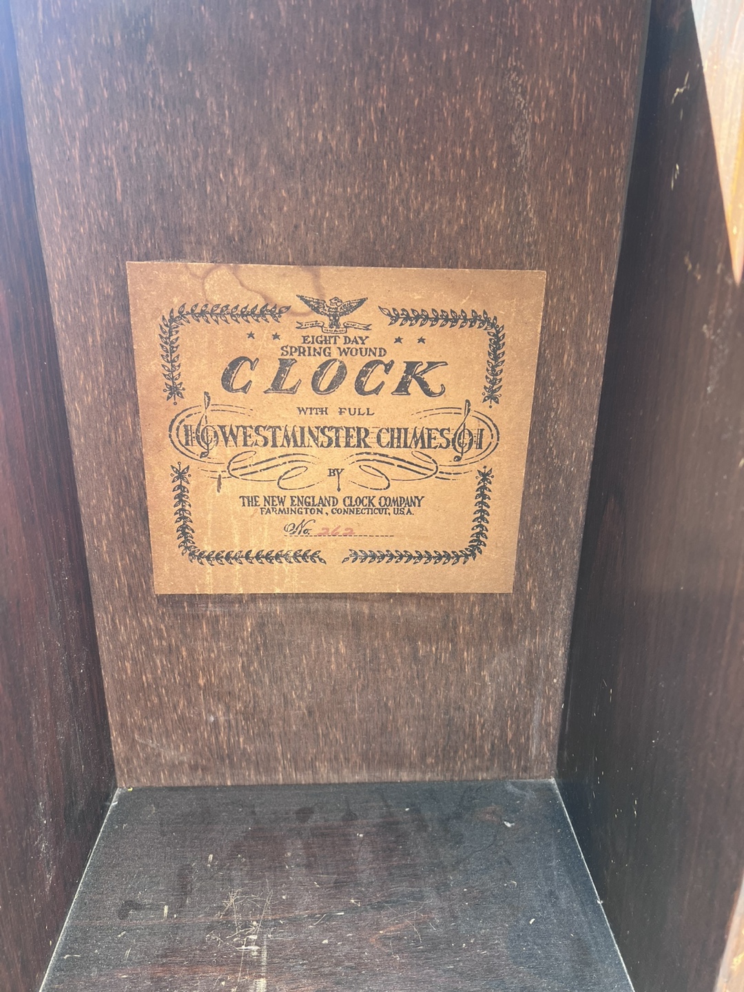 Vintage New England Clock Company Grandfather Clock with Chimes - photo 3