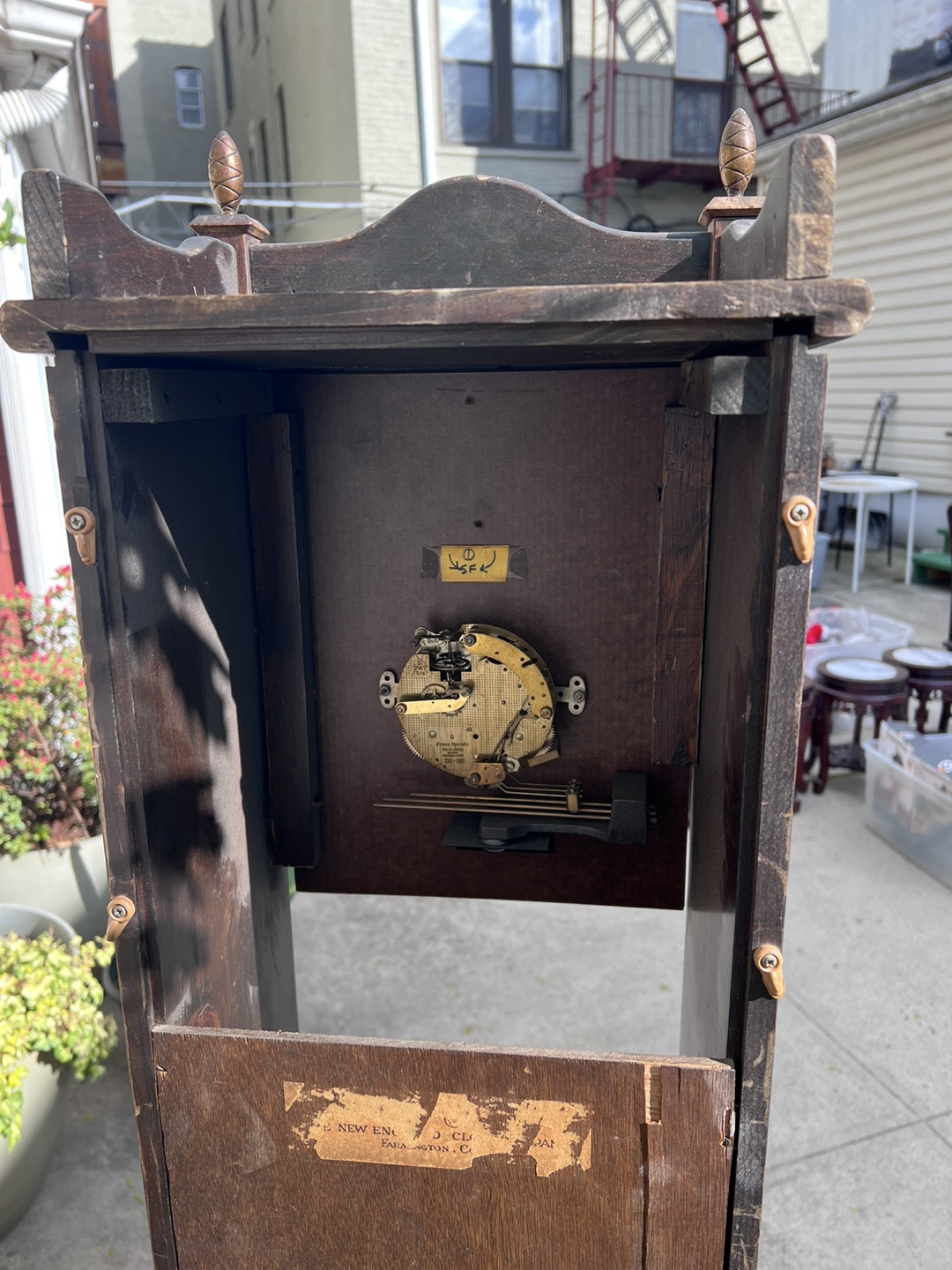 Vintage New England Clock Company Grandfather Clock with Chimes - photo 5